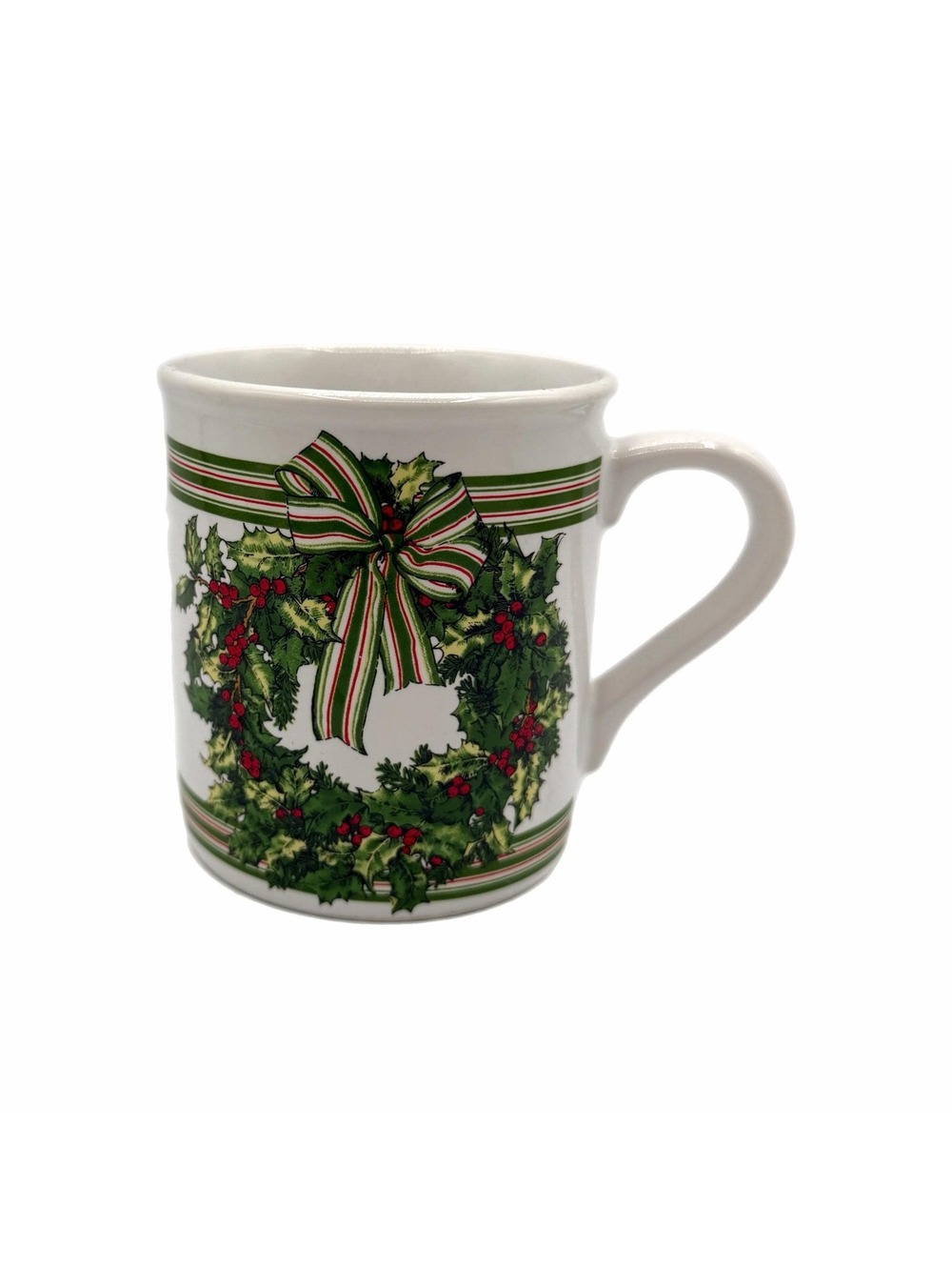 Vintage Hallmark Christmas Wreath Coffee Mug – Japan